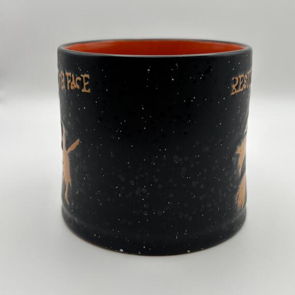 Gloral Design Collections Halloween “Resting Witch Face” Black Orange Mug NWT - Picture 2 of 9